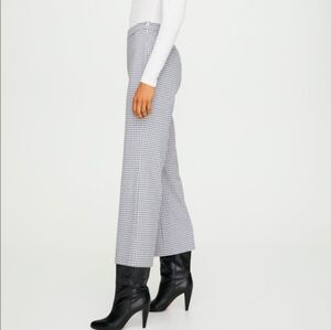 WILFRED Gingham White Kick Flare Pant Size 00 Aritzia